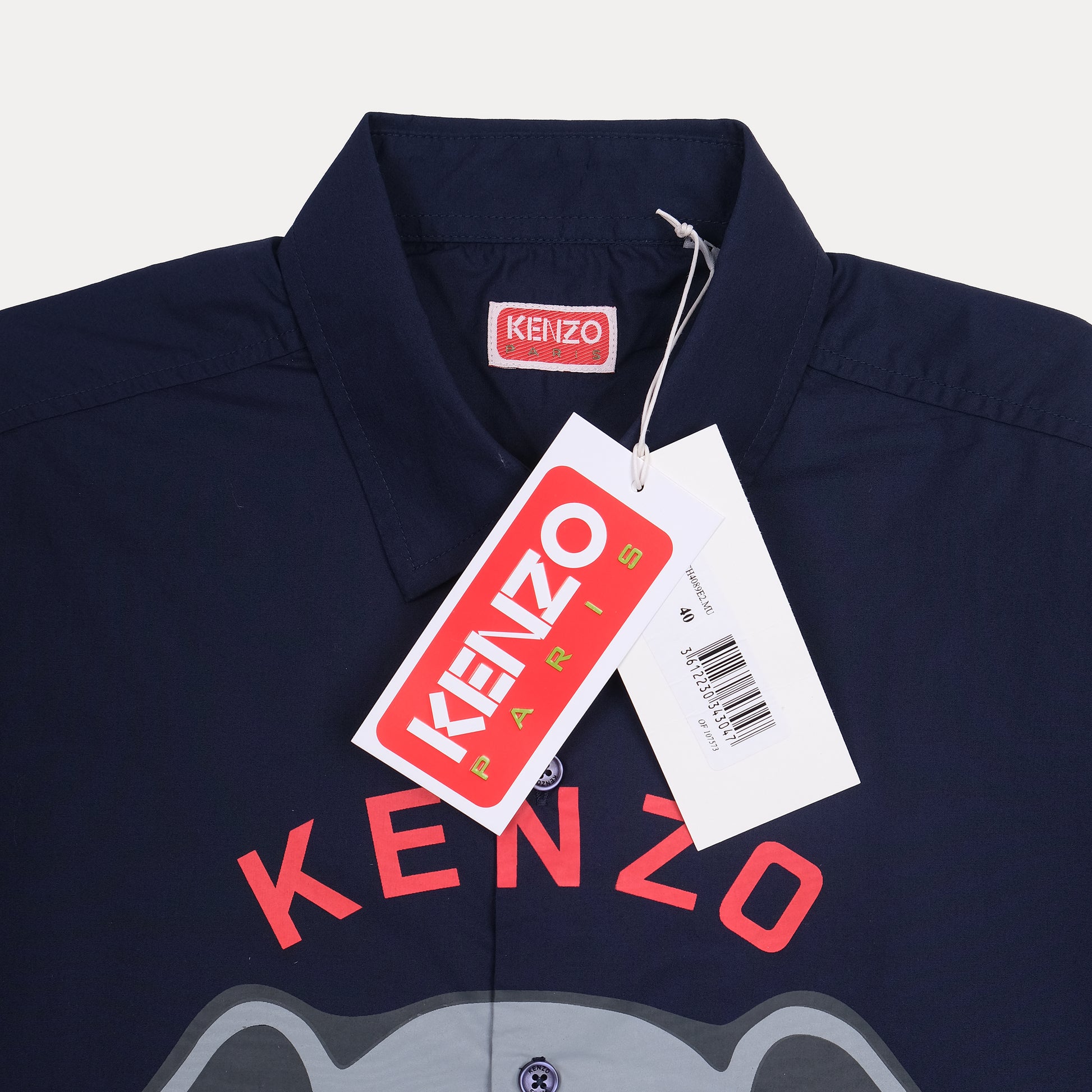KENZO Paris Elephant Graphic Button-Up Shirt