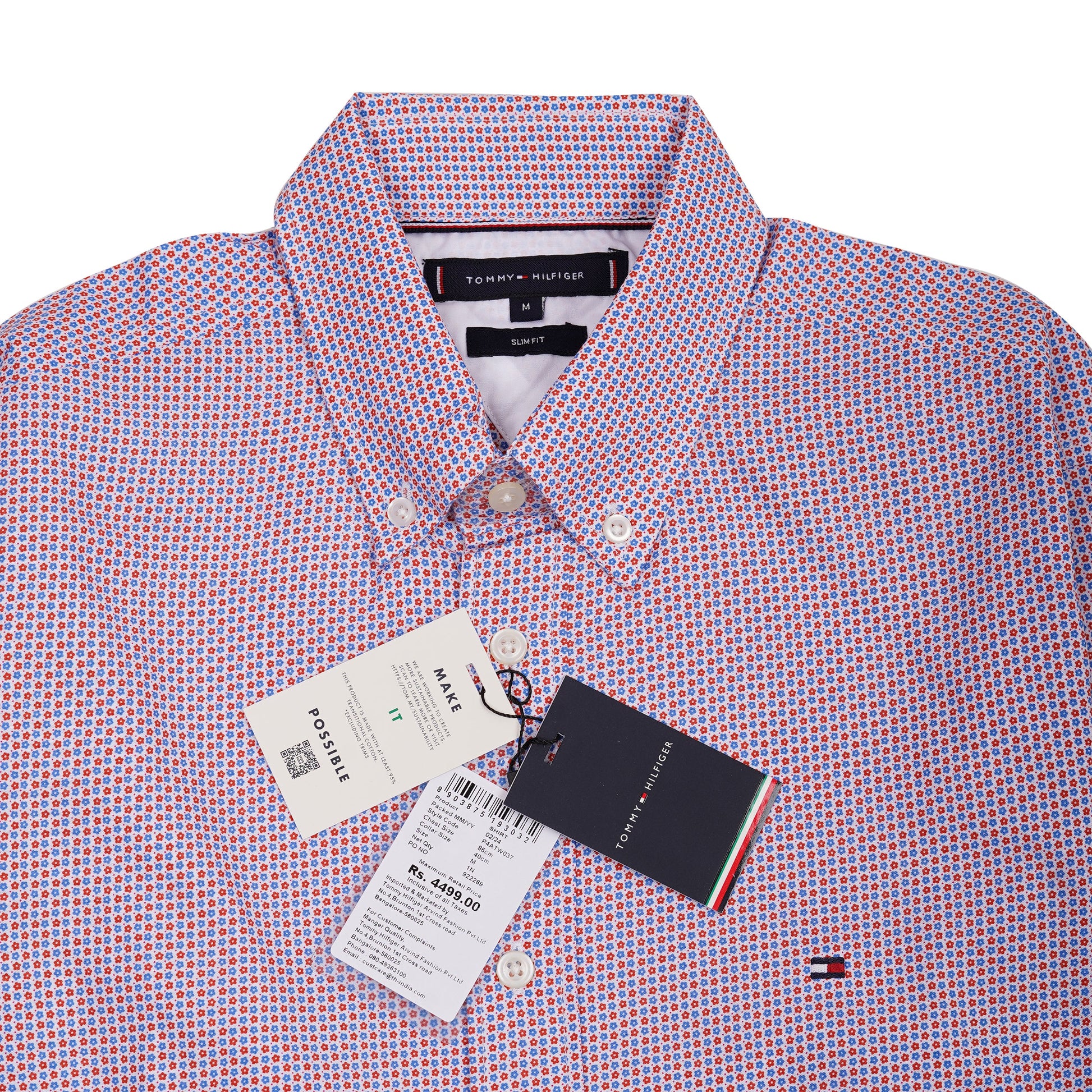 TOMMY HILFIGER Prismatic Mauve Tailored Fit Long Sleeve Button-Up Shirt
