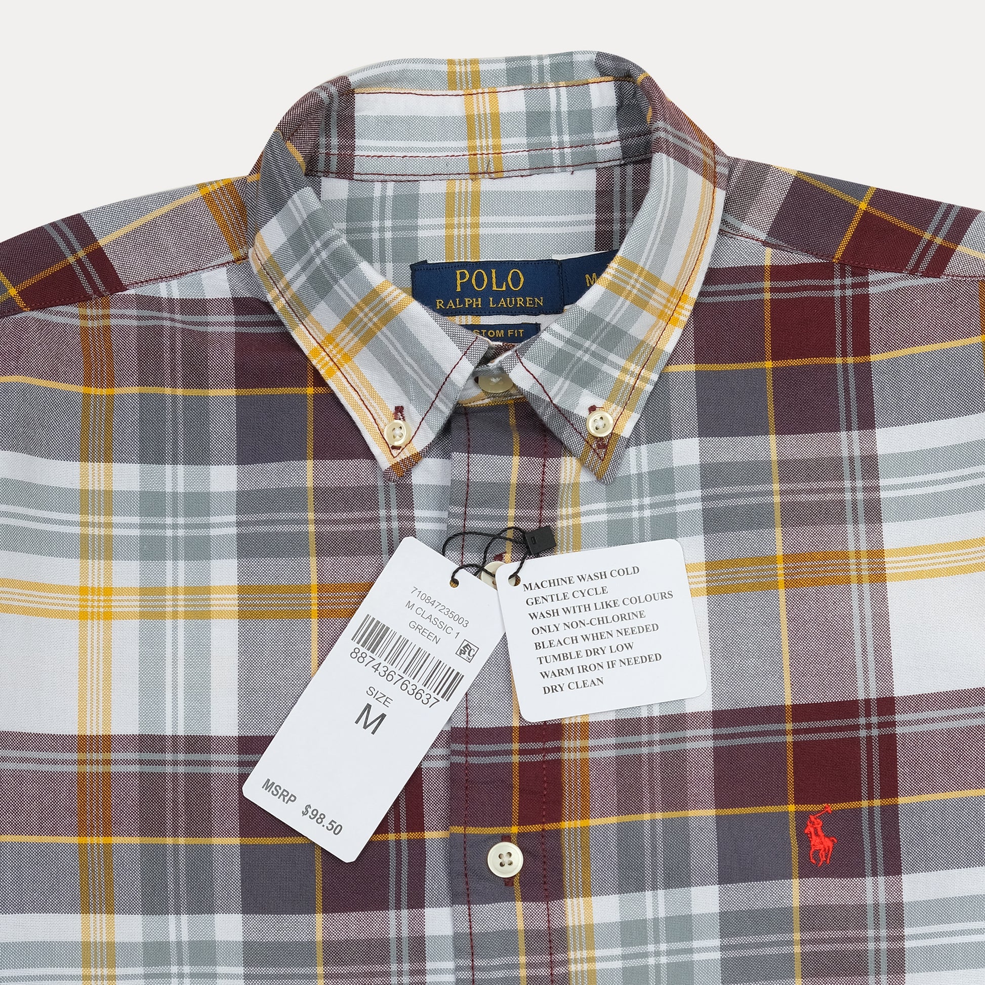 Polo Ralph Lauren Custom Fit Plaid Shirt in Autumn Harvest