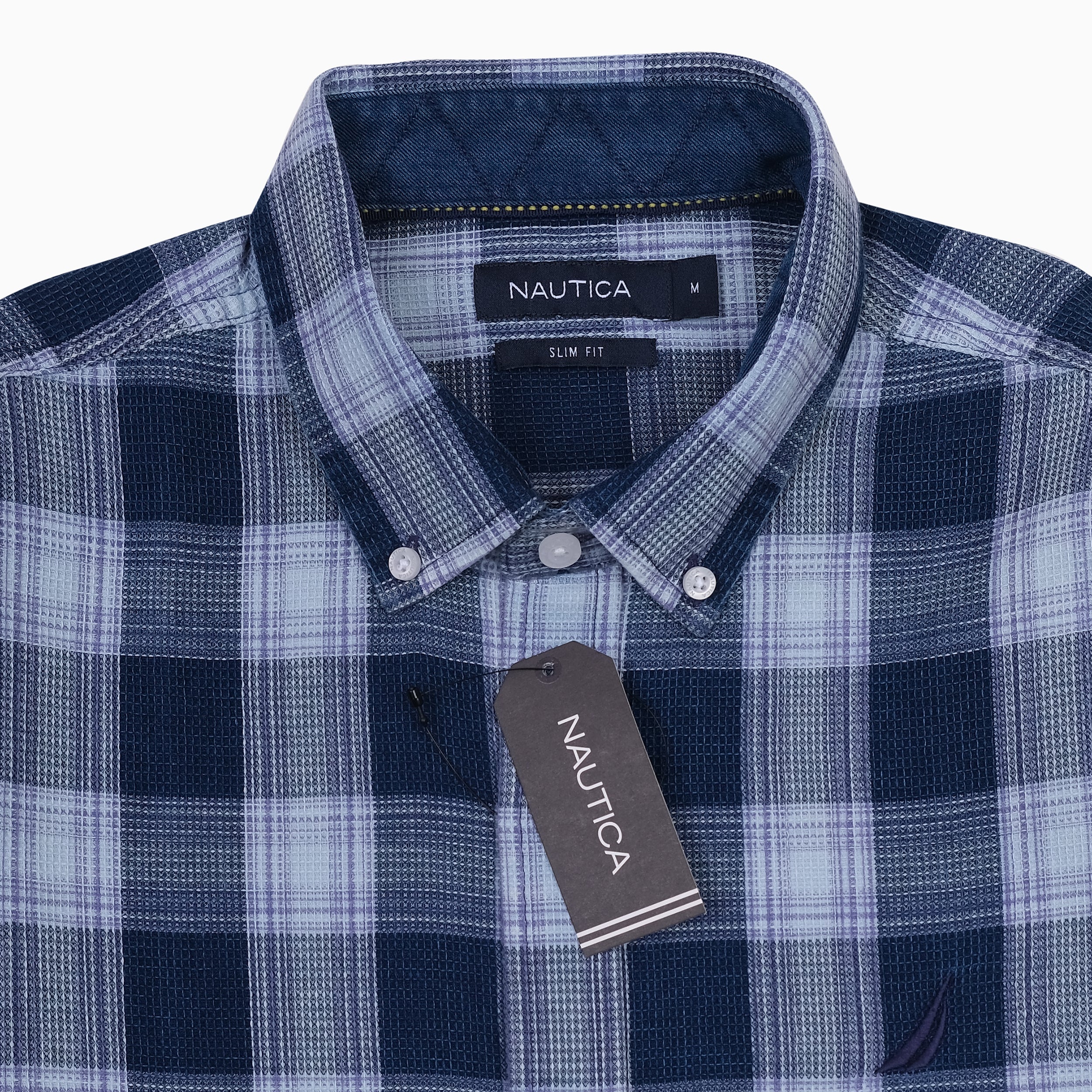 NAUTICA Slim Fit Plaid Button-Up Shirt