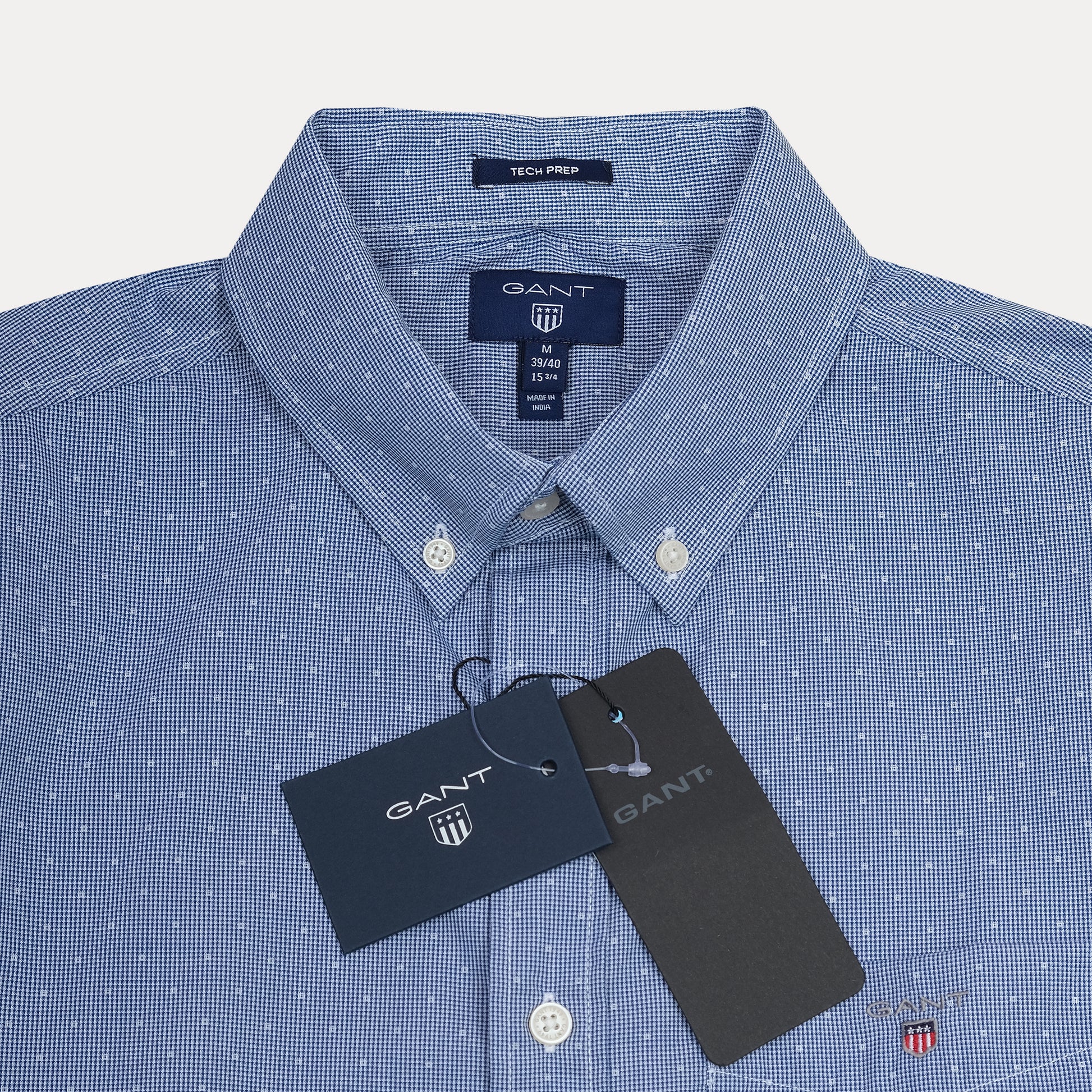 GANT Tech Prep Button-Up Shirt in Serene Sky Blue