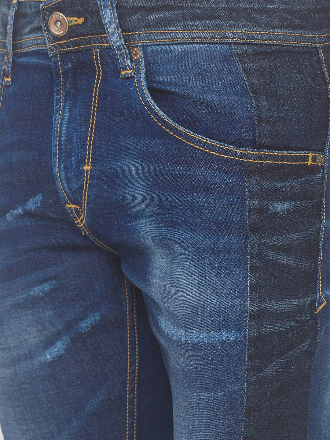 SPYKAR Slim Fit Distressed Blue Jeans