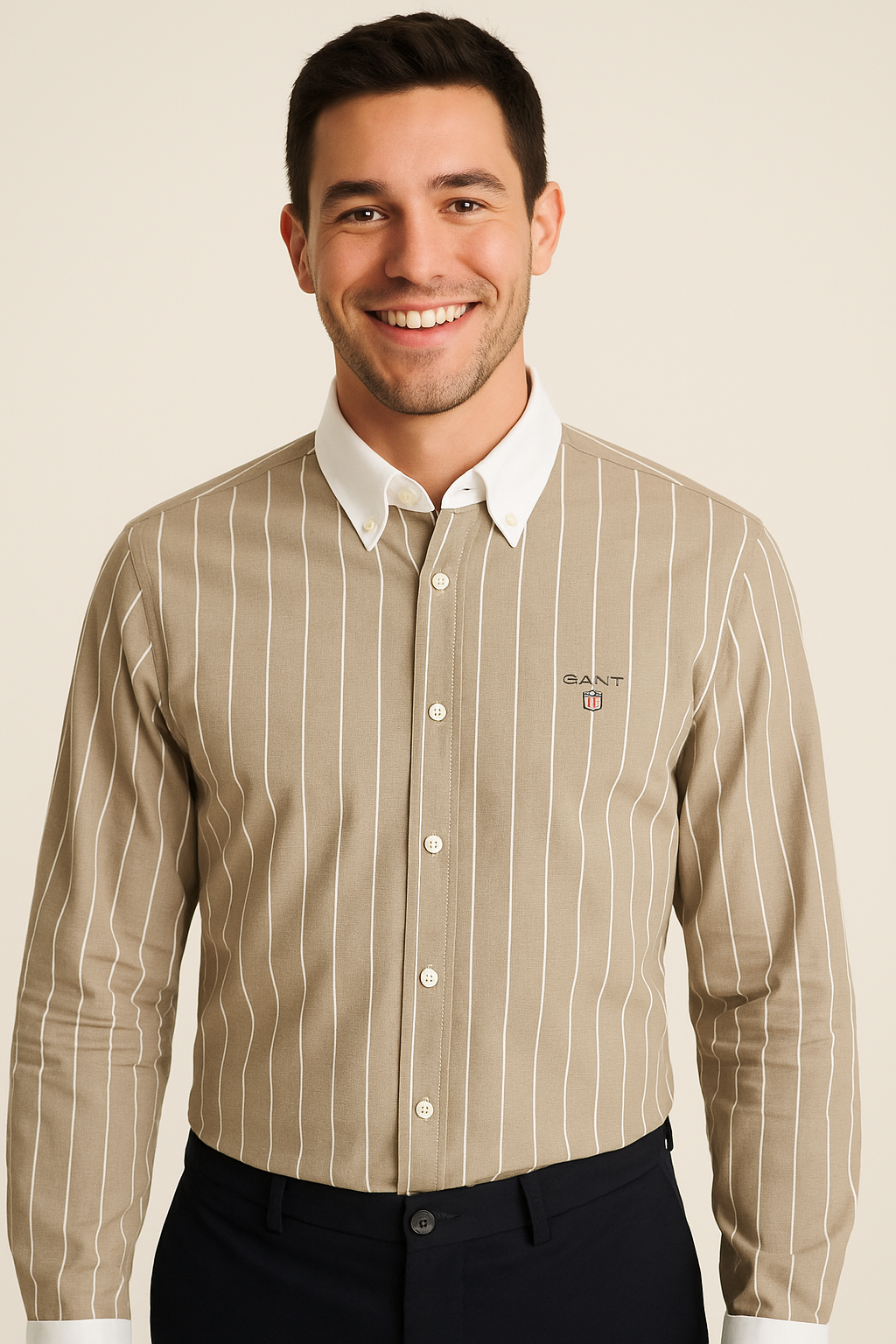 GANT Whispering Sand Classic Fit Long Sleeve Button-Up Shirt