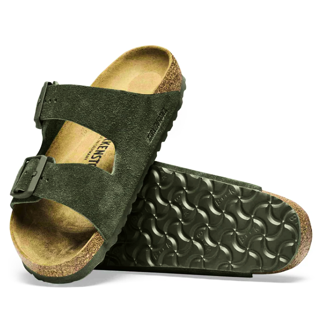 BIRKENSTOCK Mystic Fern Luxe Suede Arizona Sandals