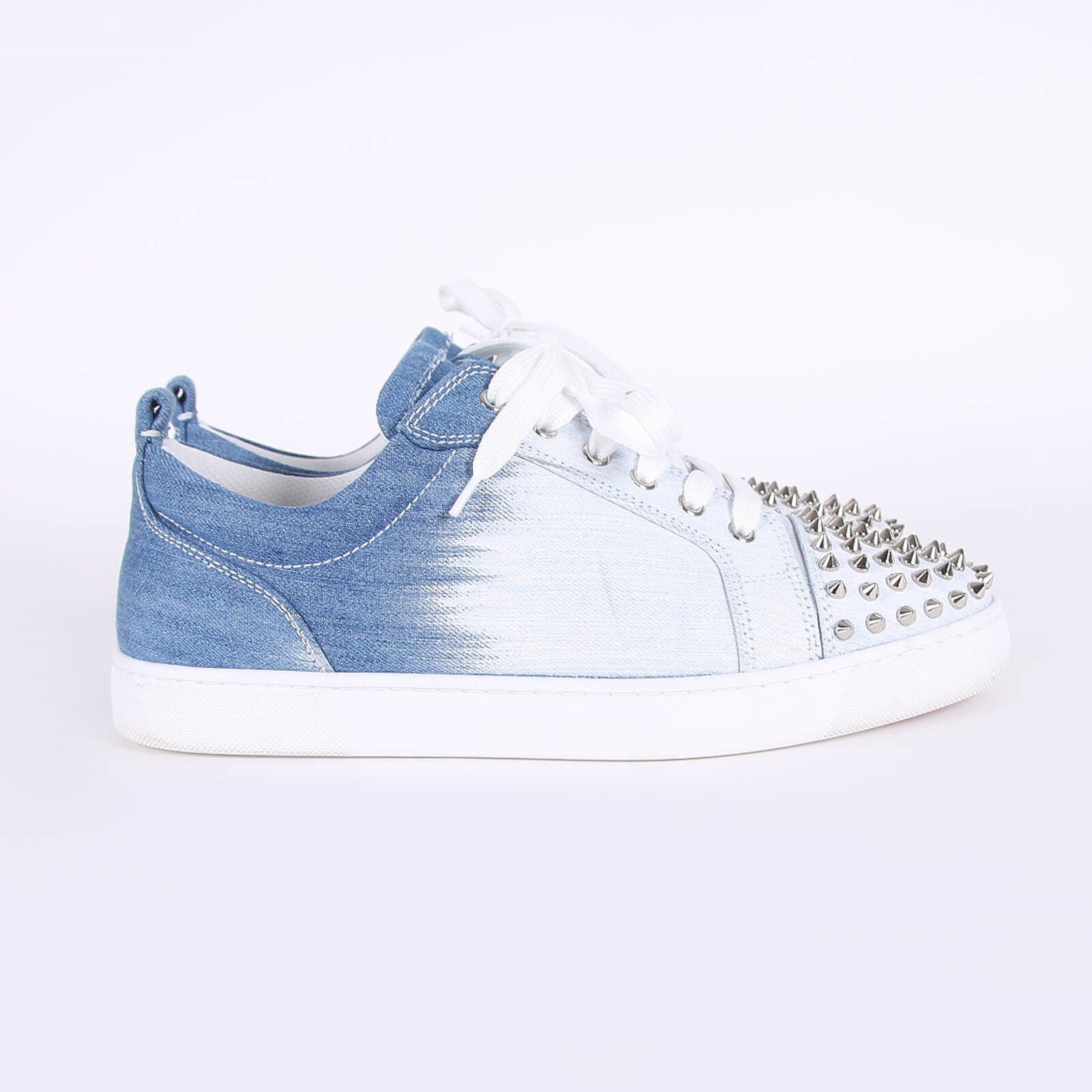 CHRISTIAN LOUBOUTIN Oceanic Breeze Luxe Fit Spiked Denim Sneakers