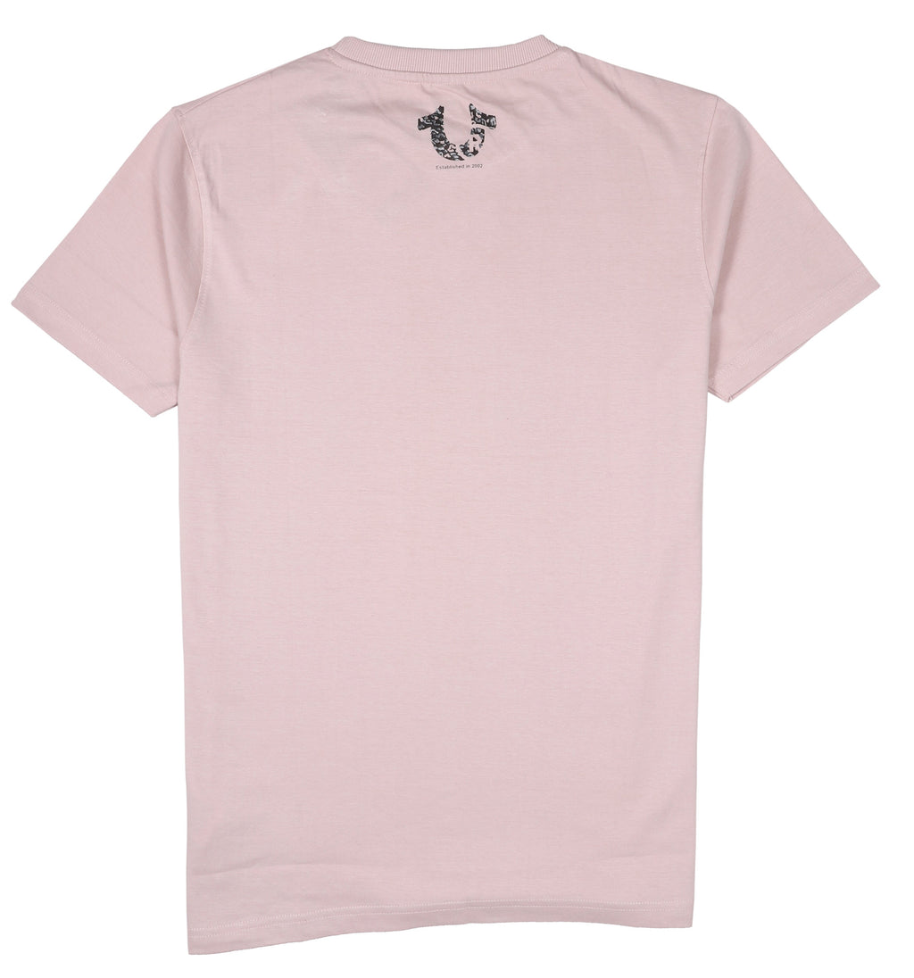 TRUE RELIGION Men's Graphic Block Tee in Dusty Pink