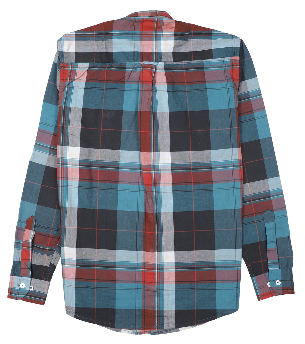 BROOKS BROTHERS Celestial Teal Tailored Fit Long Sleeve Plaid Shirt