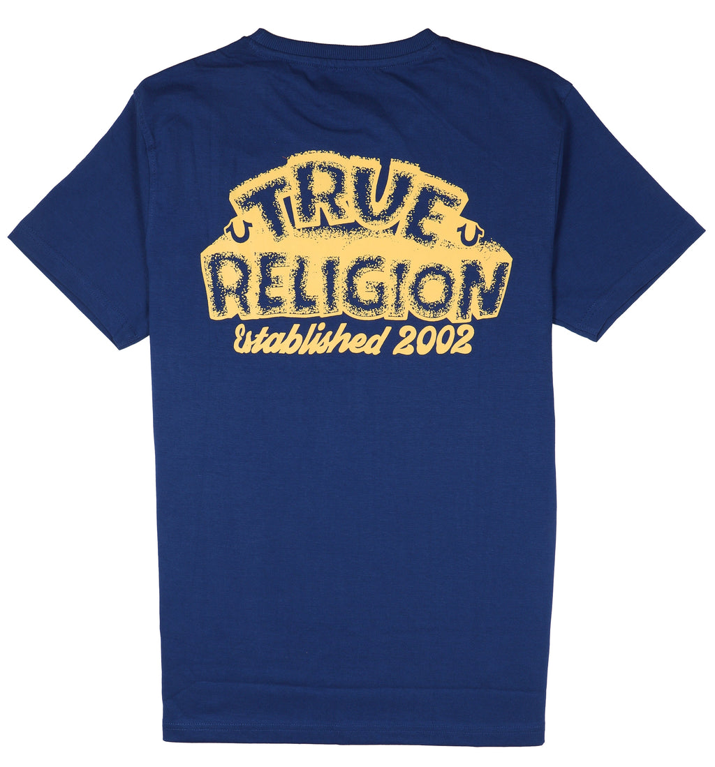 TRUE RELIGION Electric Azure Graphic Short Sleeve T-Shirt