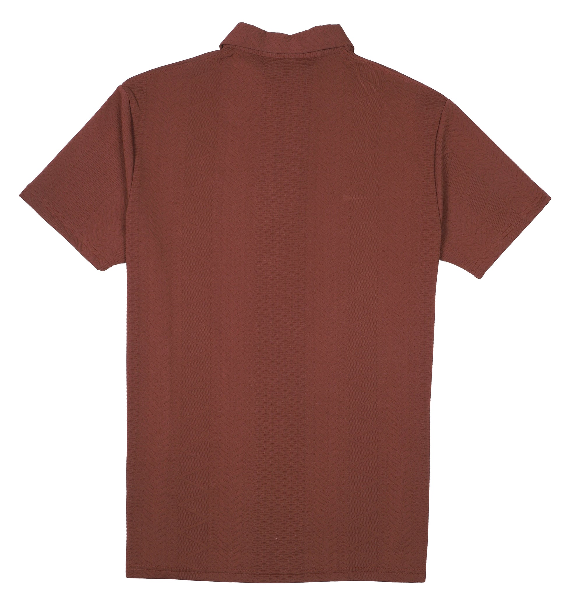 Brooks Brothers Textured Knit Polo Shirt in Rust