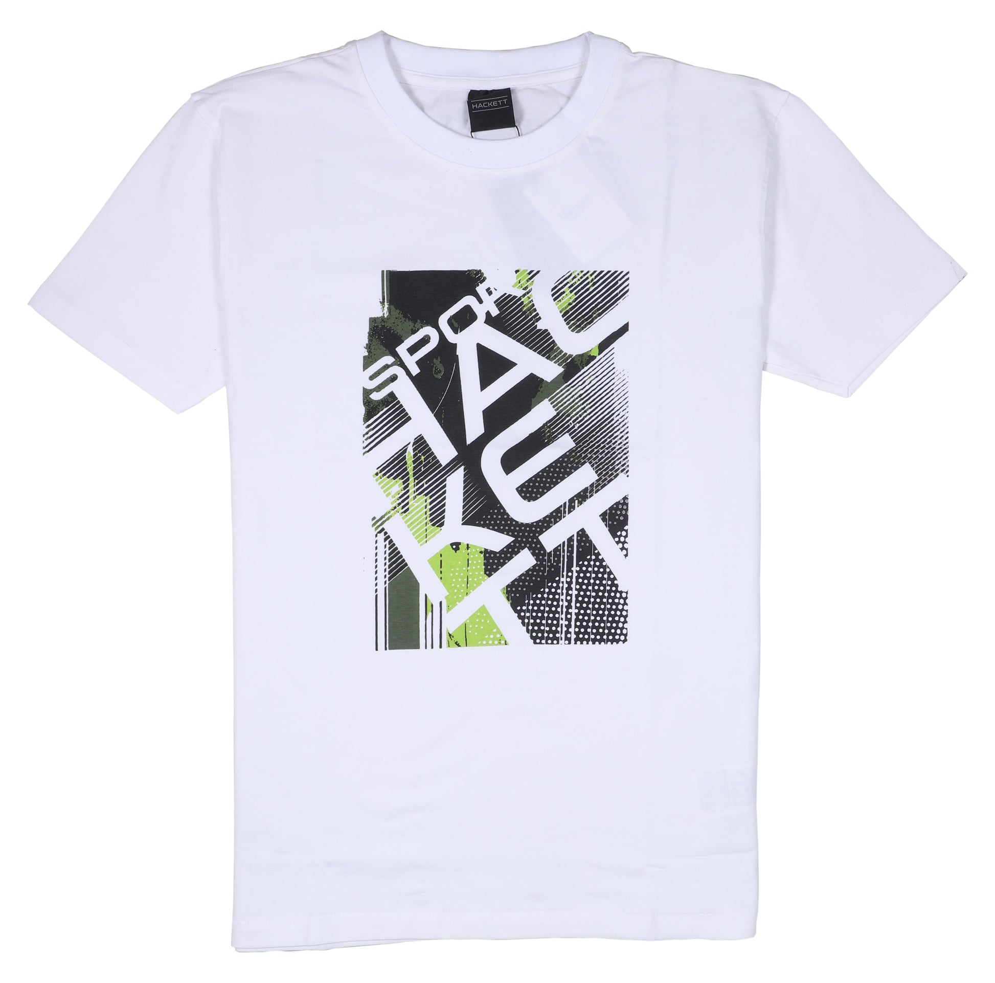 HACKETT Luminous Lime Contemporary Fit Short Sleeve Graphic Tee