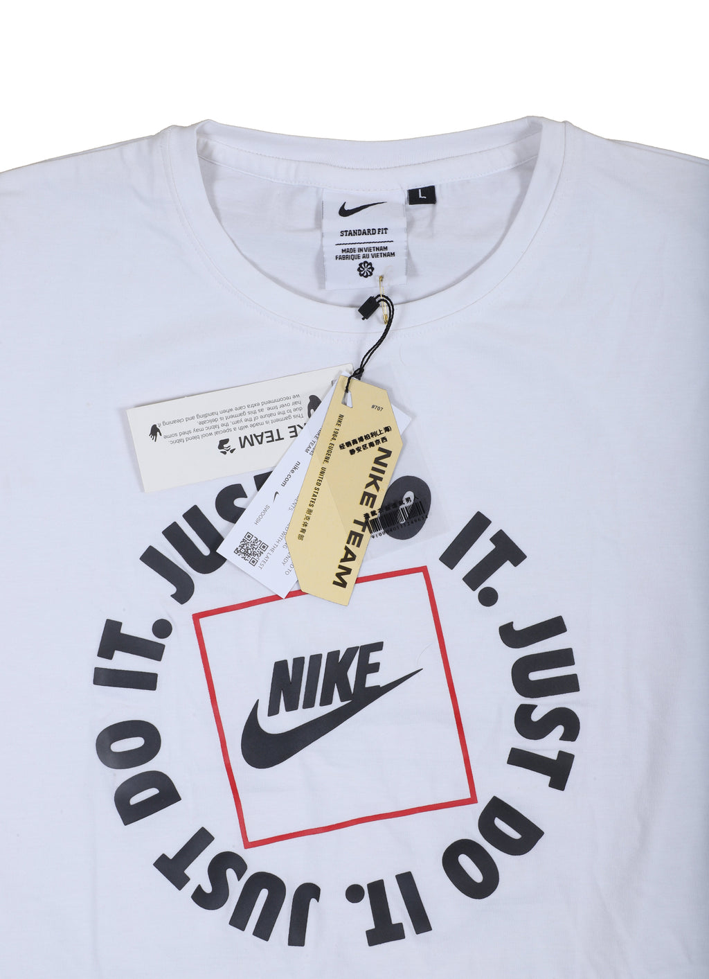 NIKE Ethereal White Bold Graphic Short Sleeve T-Shirt