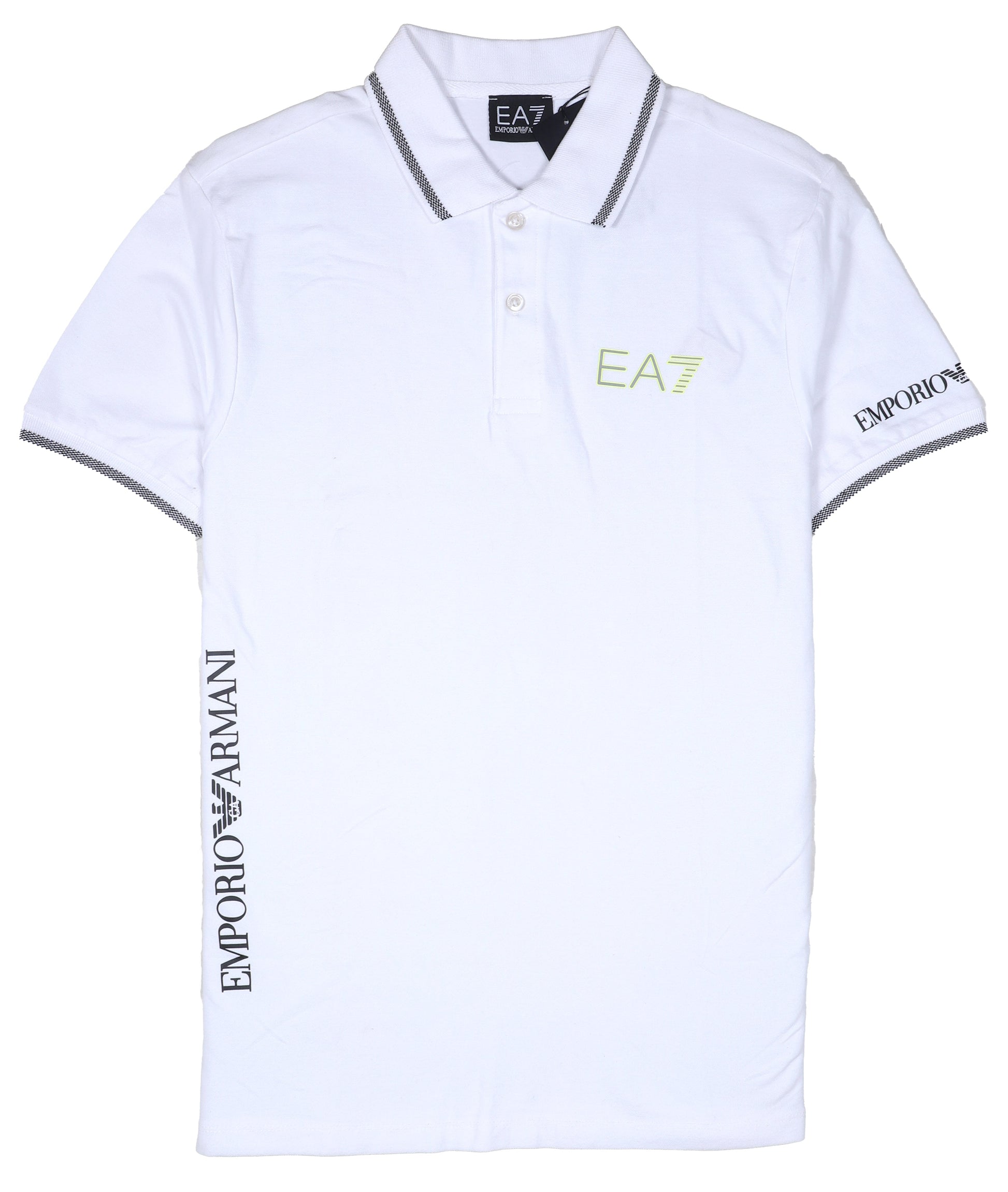 EA7 EMPORIO ARMANI Frosted Pearl Tailored Fit Short Sleeve Piqué Polo Shirt