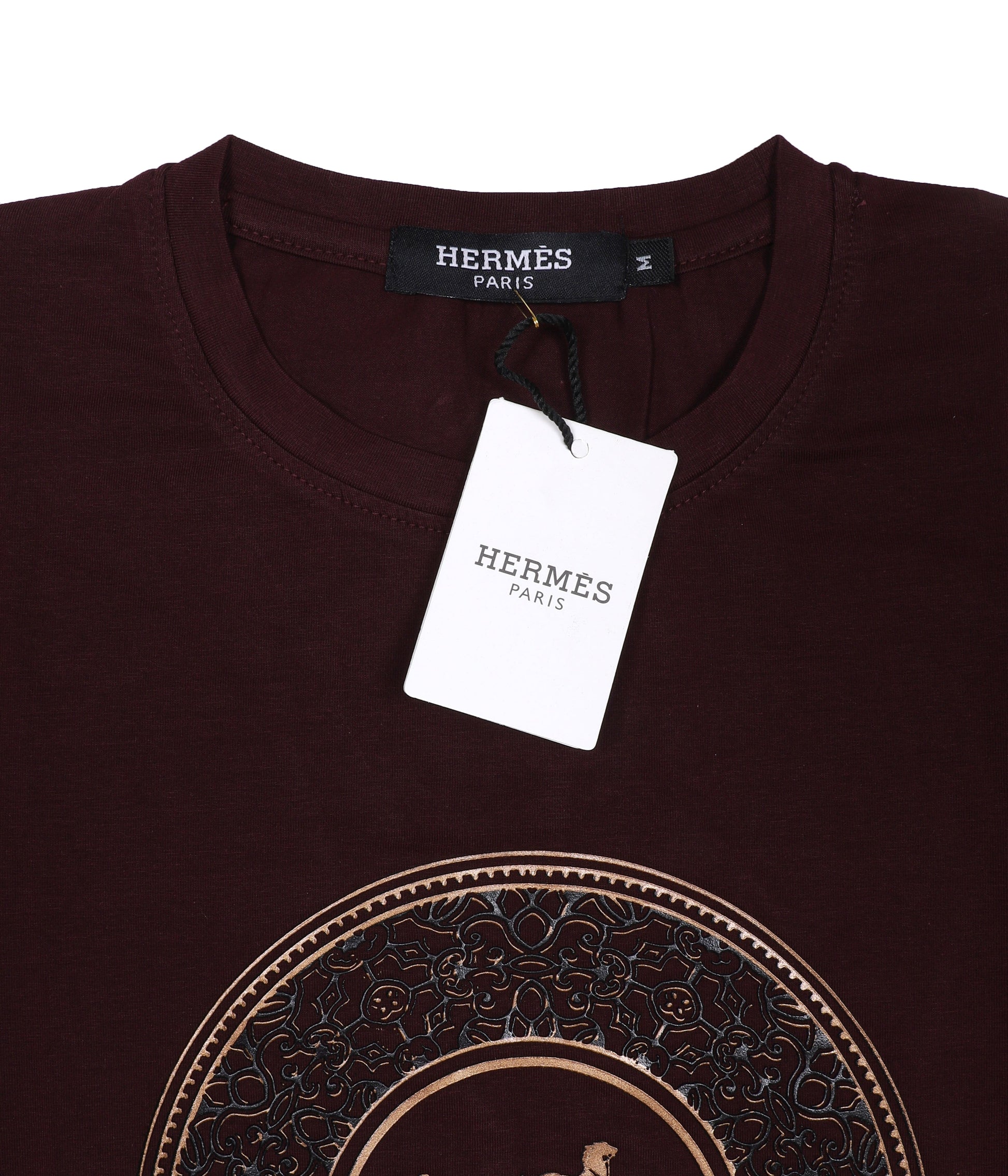 HERMÈS Paris Burgundy Graphic Tee