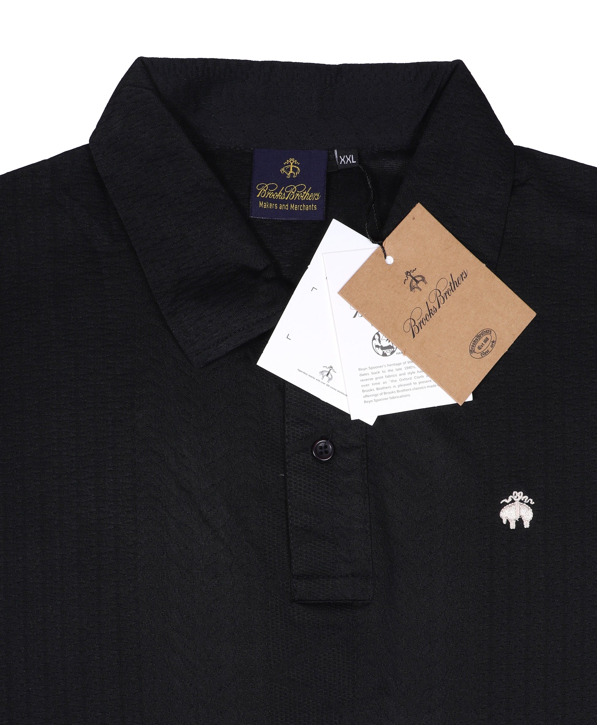 Brooks Brothers Classic Fit Black Polo Shirt