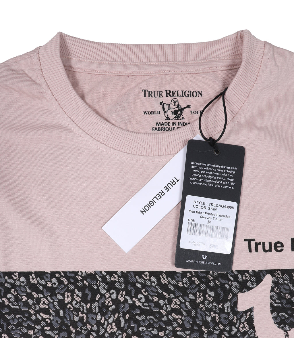 TRUE RELIGION Men's Graphic Block Tee in Dusty Pink