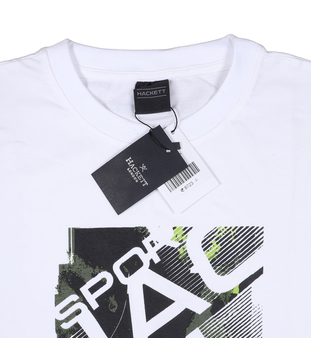 HACKETT Luminous Lime Contemporary Fit Short Sleeve Graphic Tee