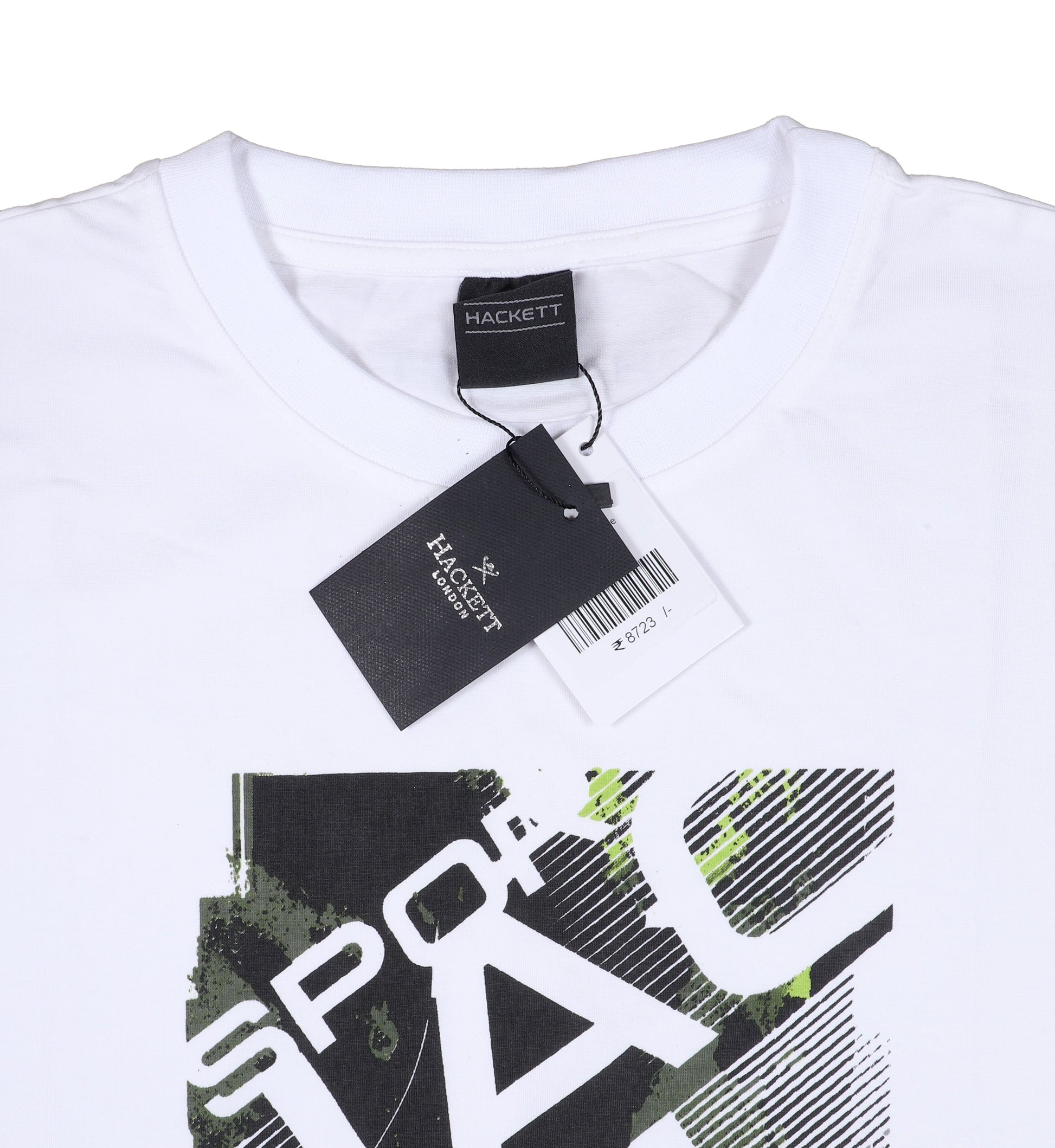 HACKETT Luminous Lime Contemporary Fit Short Sleeve Graphic Tee