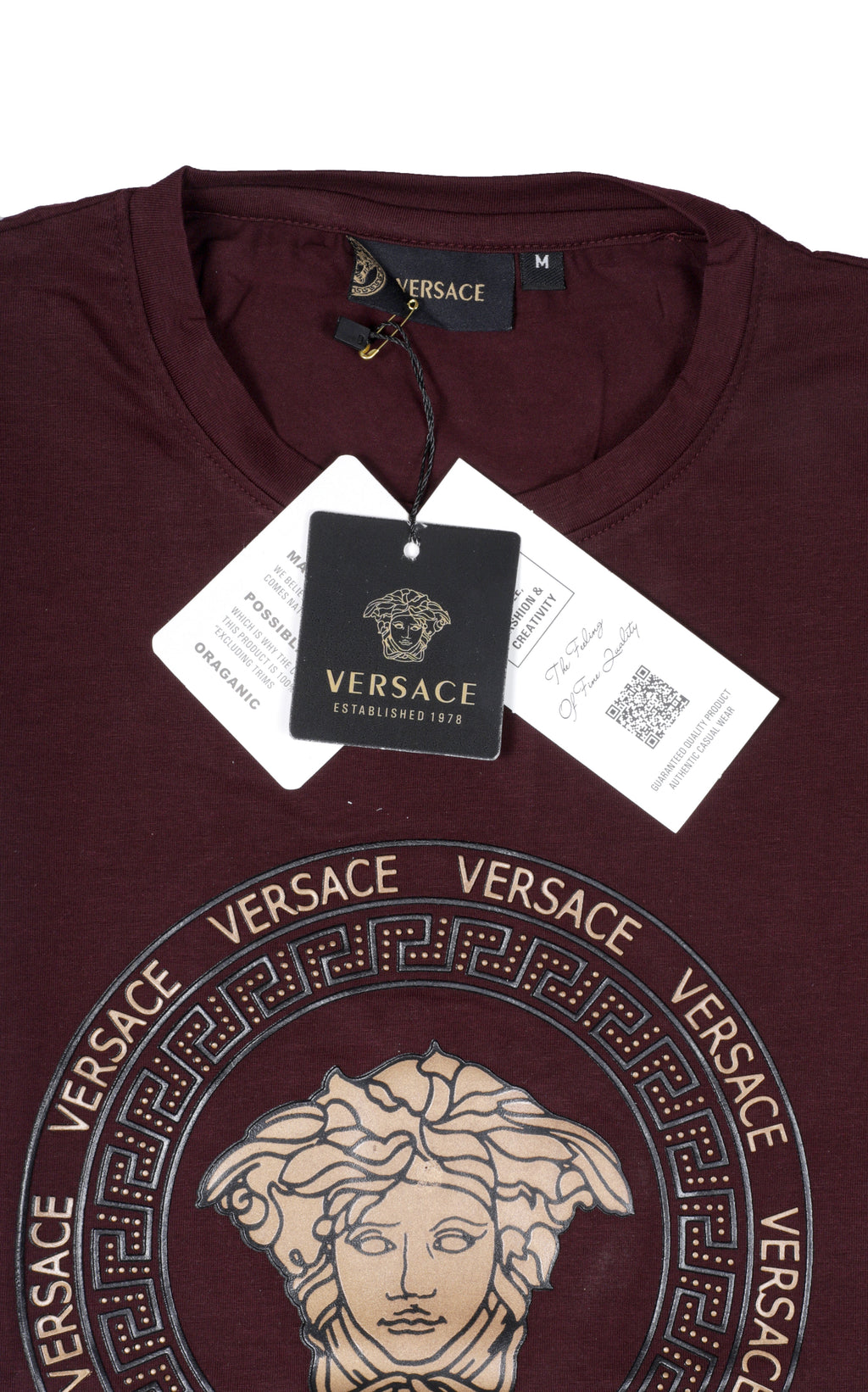 VERSACE Medusa Logo Organic Cotton T-Shirt