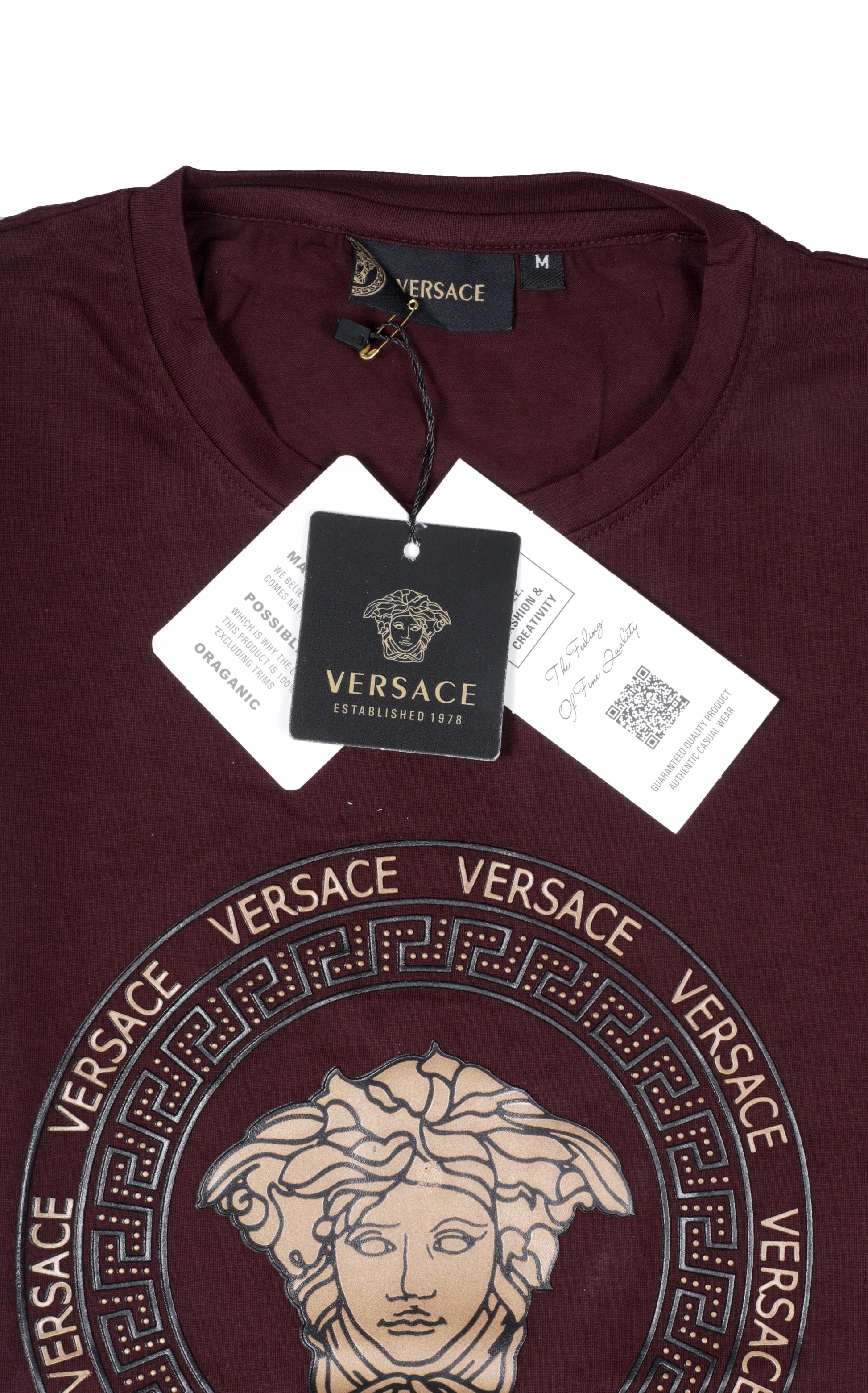 VERSACE Medusa Logo Organic Cotton T-Shirt