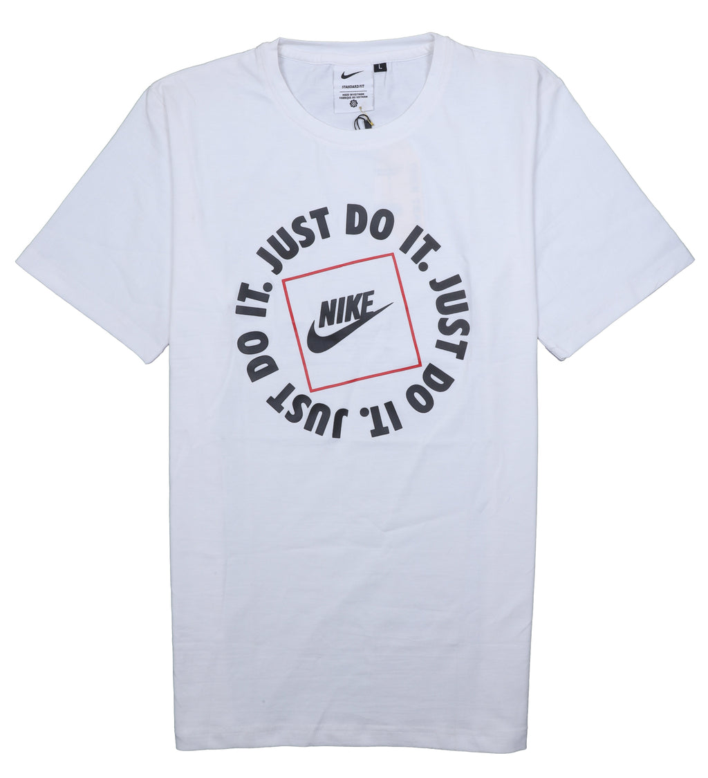 NIKE Ethereal White Bold Graphic Short Sleeve T-Shirt