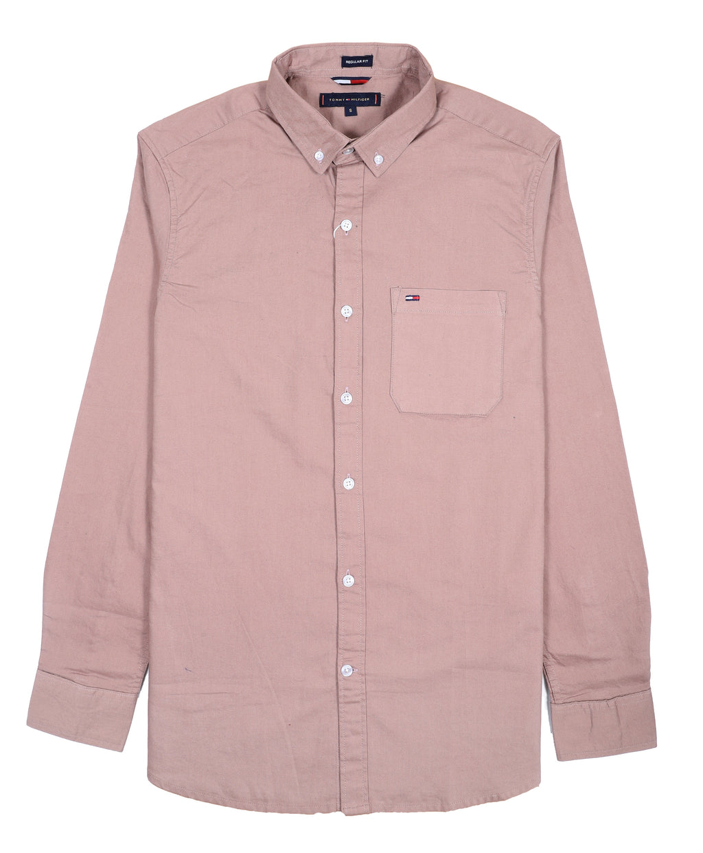 TOMMY HILFIGER Blush Quartz Tailored Fit Long Sleeve Button-Up Shirt
