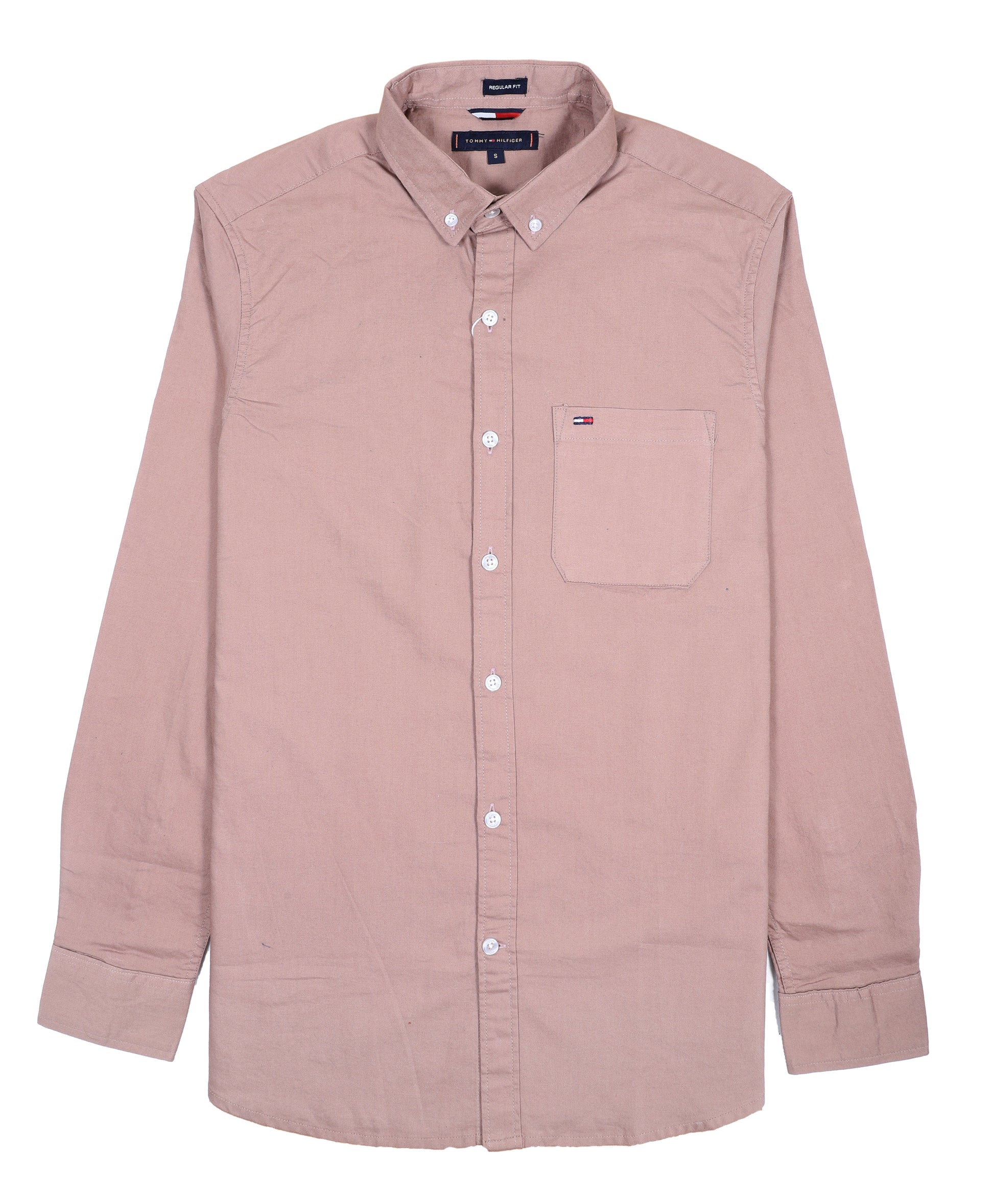 TOMMY HILFIGER Blush Quartz Tailored Fit Long Sleeve Button-Up Shirt