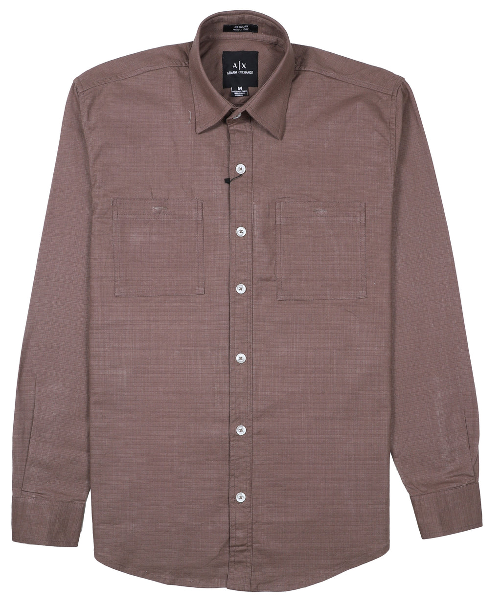 ARMANI EXCHANGE Rustic Amber Tailored Fit Long Sleeve Button-Up Shirt