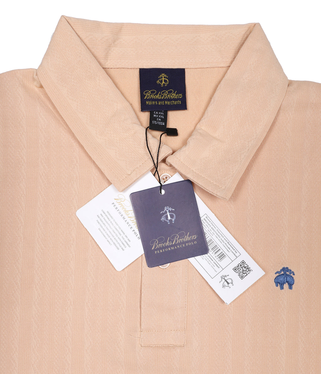 Brooks Brothers Performance Polo in Soft Peach