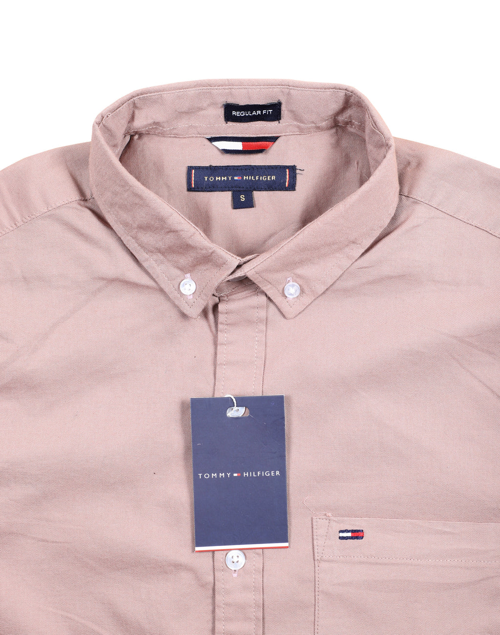 TOMMY HILFIGER Blush Quartz Tailored Fit Long Sleeve Button-Up Shirt