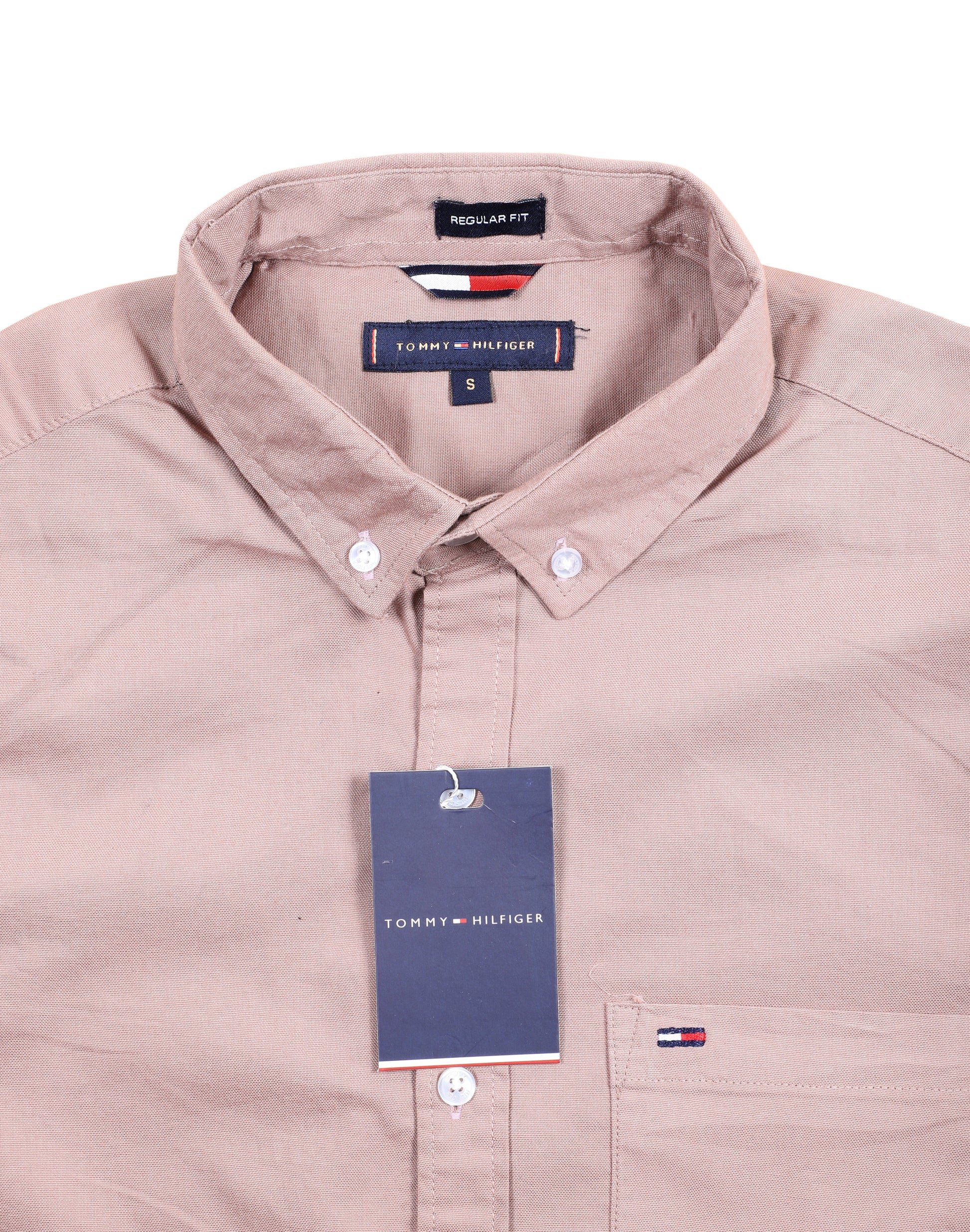 TOMMY HILFIGER Blush Quartz Tailored Fit Long Sleeve Button-Up Shirt