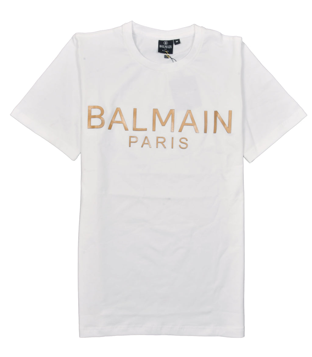 BALMAIN Luminous Ivory Luxe Fit Short Sleeve T-Shirt