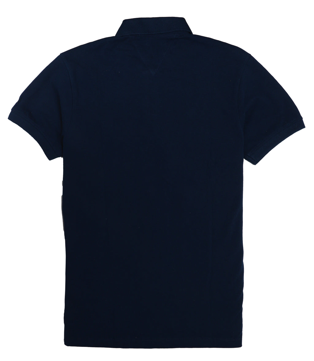 TOMMY HILFIGER Oceanic Indigo Tailored Fit Short Sleeve Piqué Polo Shirt