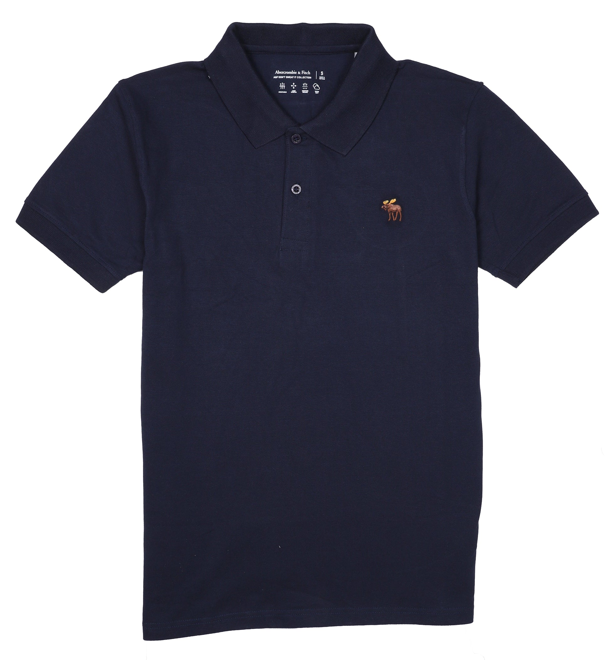 ABERCROMBIE & FITCH Classic Fit Polo Shirt in Navy