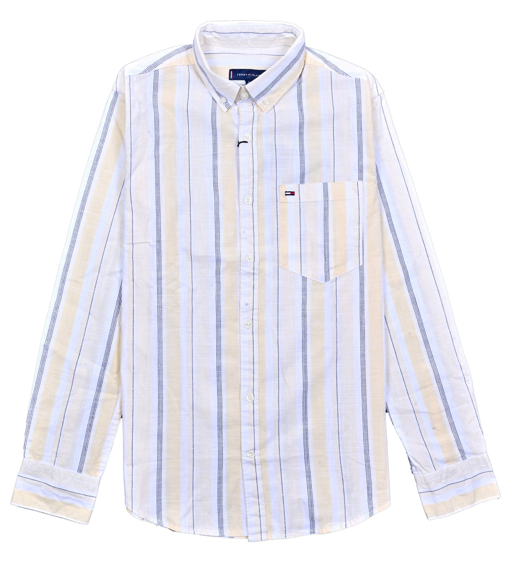 TOMMY HILFIGER Serene Sandstone Slim Fit Long Sleeve Button-Up Shirt