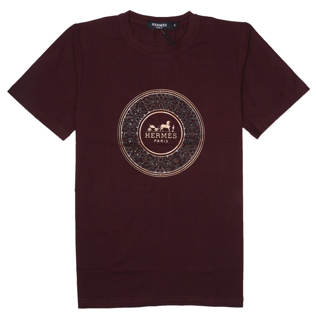HERMÈS Paris Burgundy Graphic Tee