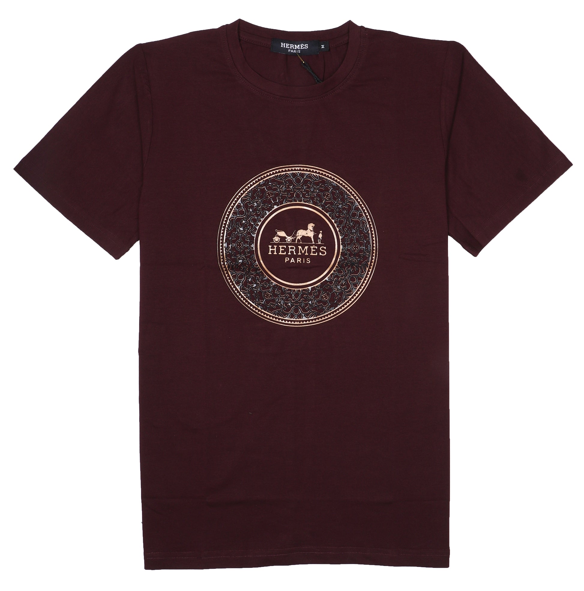 HERMÈS Paris Burgundy Graphic Tee