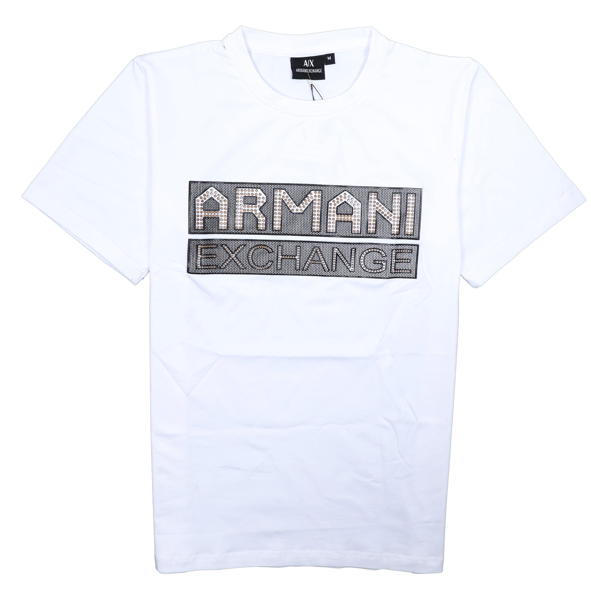 ARMANI EXCHANGE Luminous Pearl Slim Fit Short Sleeve Graphic Tee