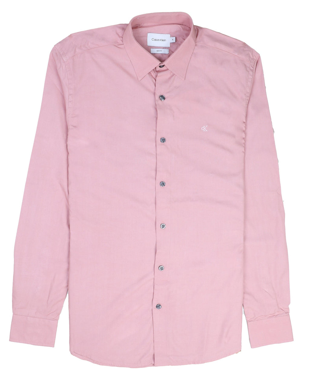 CALVIN KLEIN Serene Blush Tailored Fit Long Sleeve Non-Iron Dress Shirt