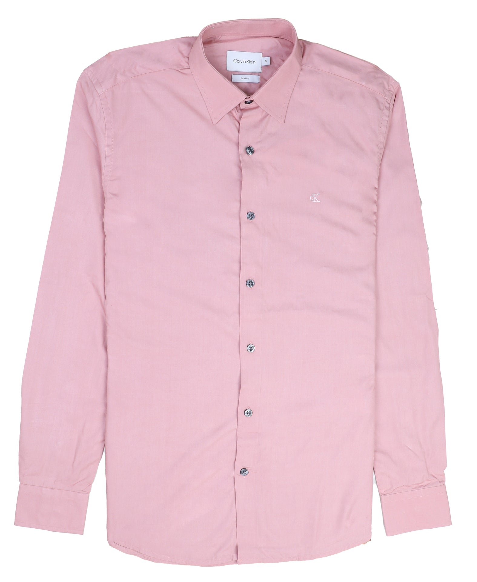 CALVIN KLEIN Serene Blush Tailored Fit Long Sleeve Non-Iron Dress Shirt