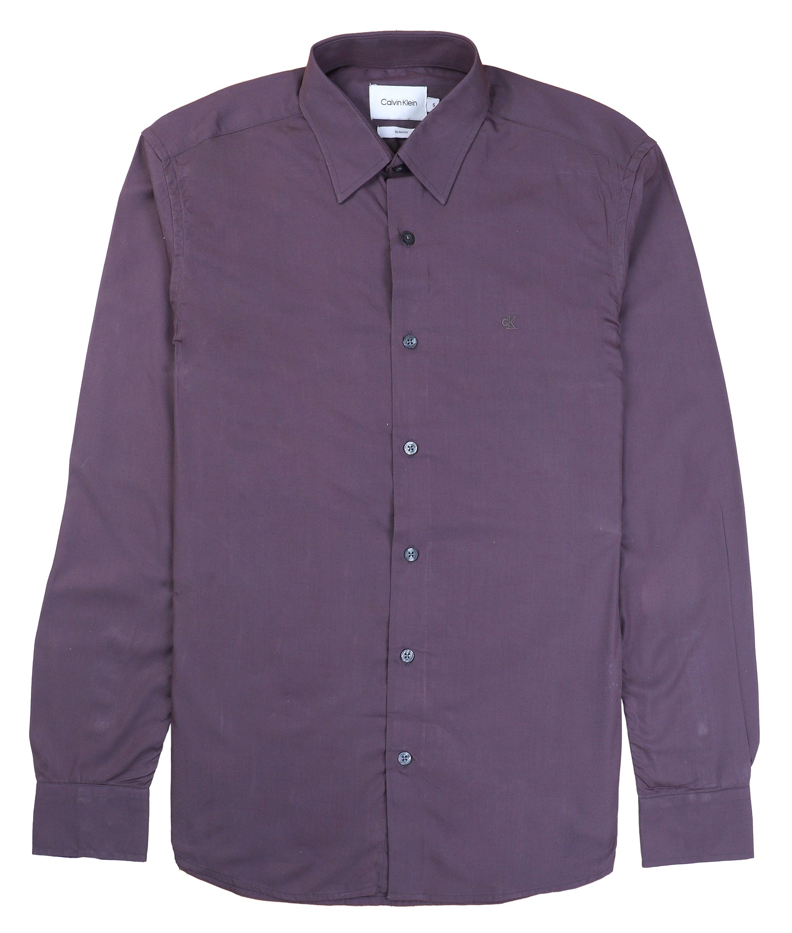 CALVIN KLEIN Enchanted Plum Tailored Fit Long Sleeve Dress Shirt