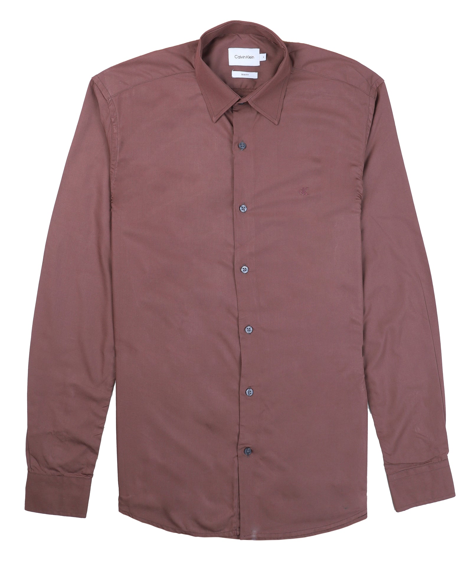 CALVIN KLEIN Rustic Terracotta Tailored Fit Long Sleeve Shirt