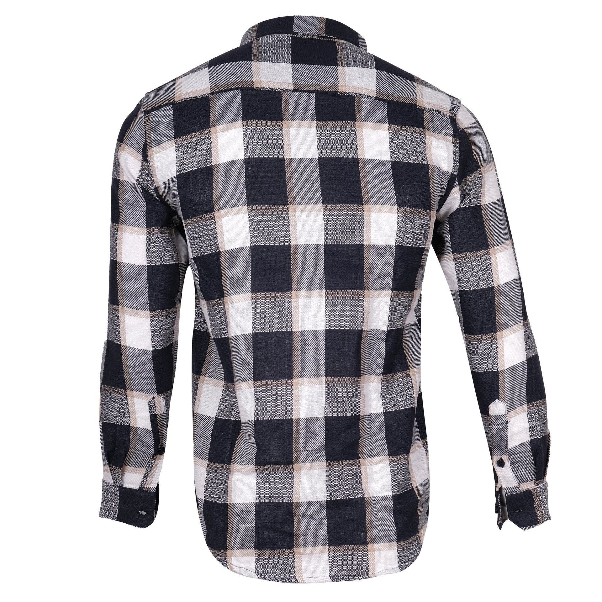 BURBERRY Twilight Indigo Checkered Casual Long Sleeve Shirt