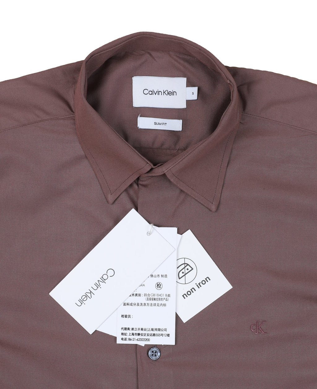 CALVIN KLEIN Rustic Terracotta Tailored Fit Long Sleeve Shirt