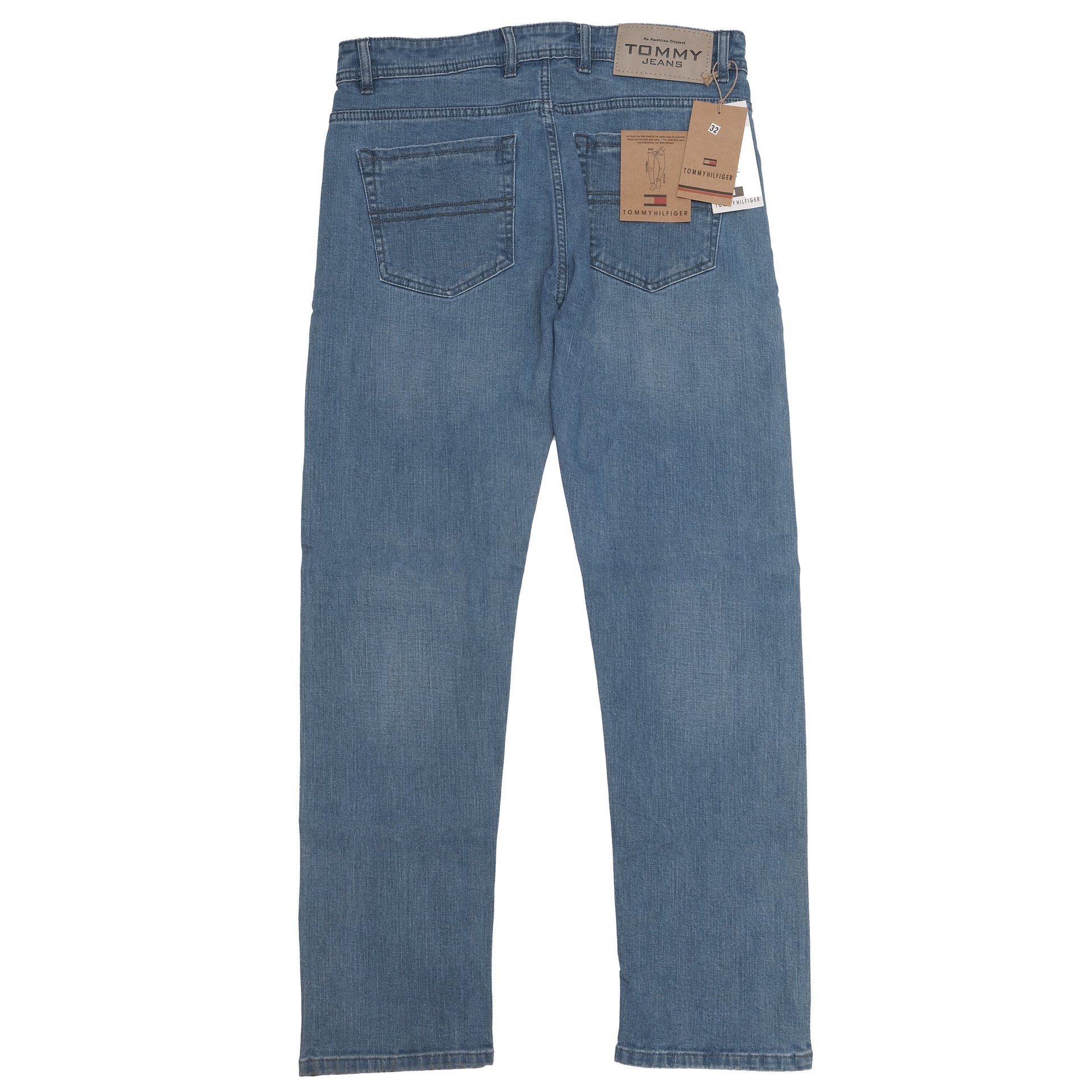 TOMMY TWILIGHT SKY Straight Fit Vintage Wash Denim Jeans