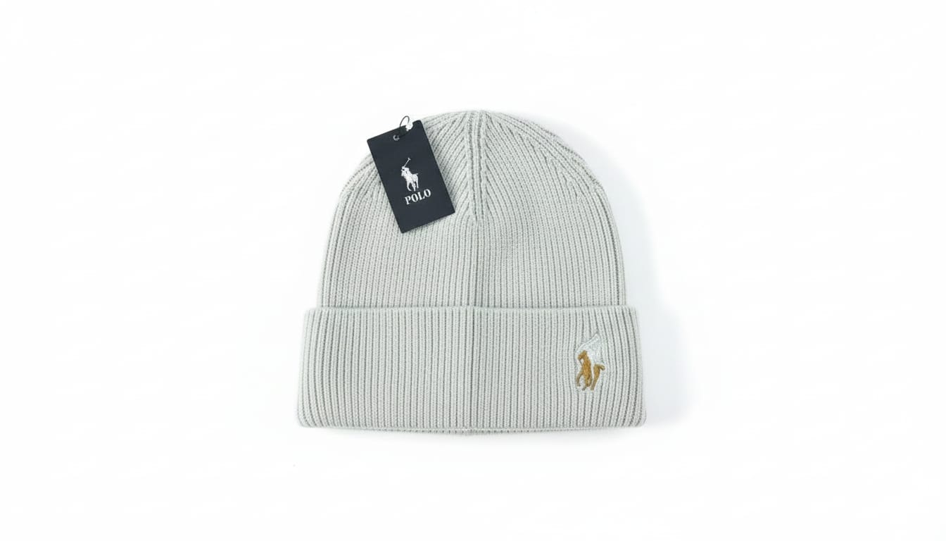 Polo Ralph Lauren Classic Knit Beanie in Light Grey