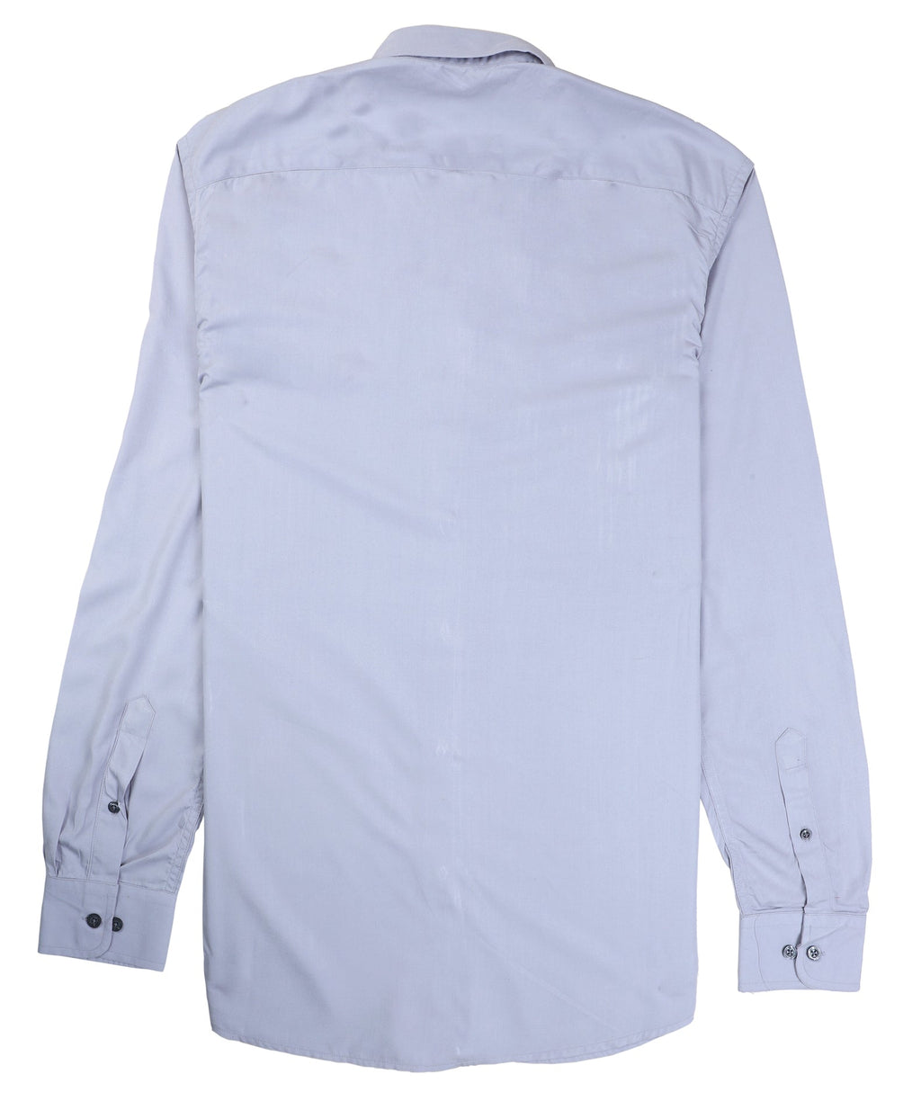 CALVIN KLEIN Ethereal Silver Tailored Fit Long Sleeve Button-Up Shirt