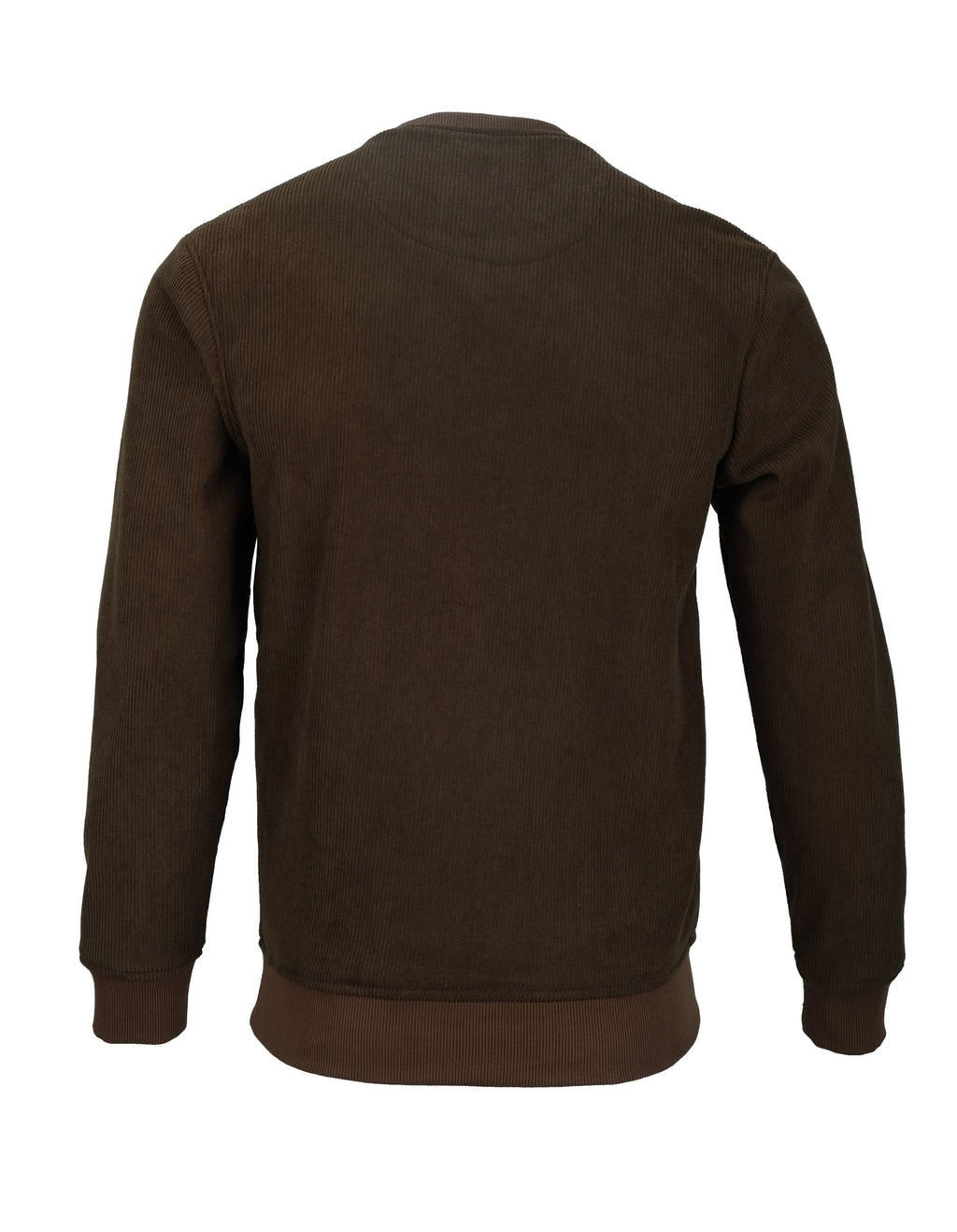 ARMANI EXCHANGE Rustic Chestnut Classic Fit Corduroy Logo Crewneck Sweatshirt