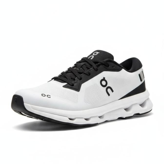 On Cloudstratus Running Shoes - White/Black