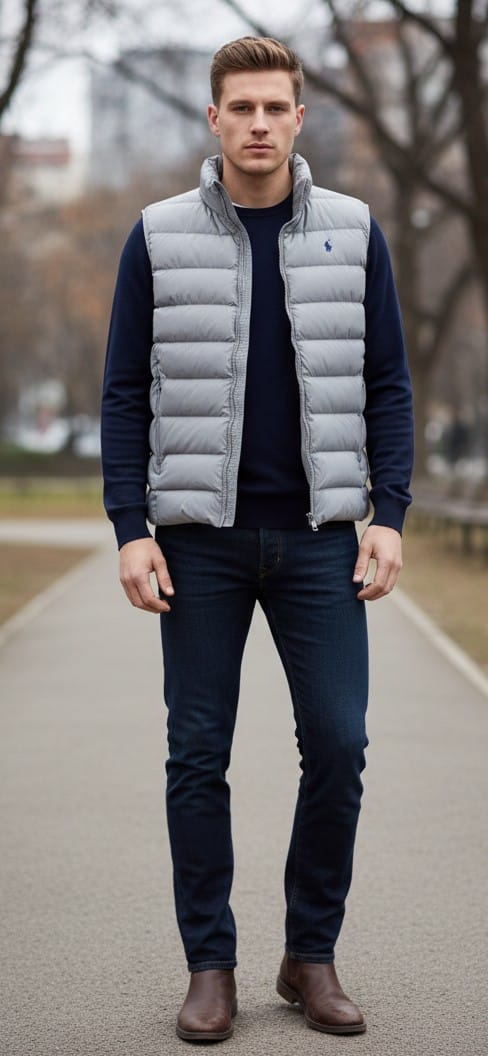 POLO RALPH LAUREN Celestial Mist Tailored Fit Lightweight Puffer Vest