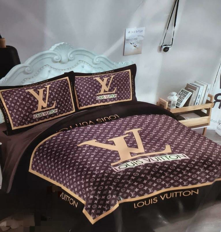 LOUIS VUITTON Regal Ruby Luxe Monogram King Bedding Ensemble